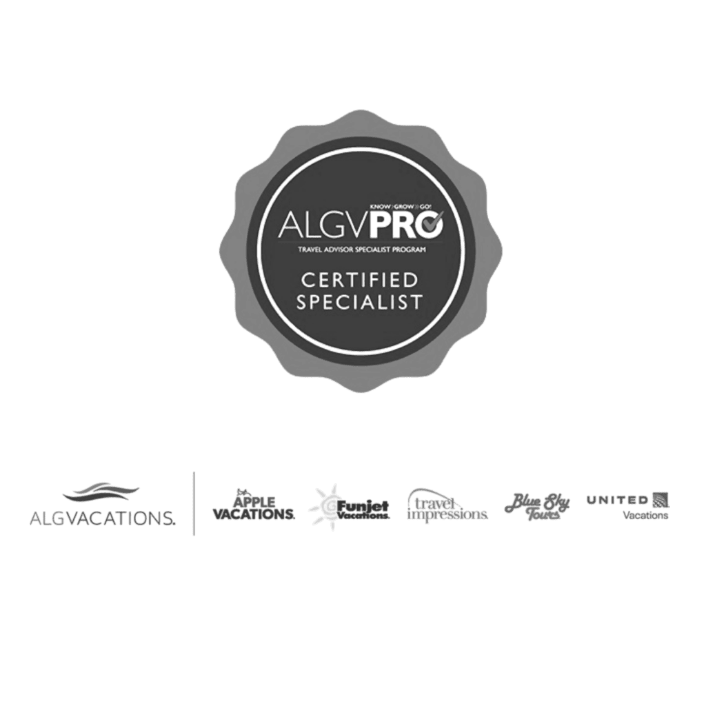Certified Travel Specialist badge for NextStop Travel by Tracy, emphasizing expertise in travel plan.